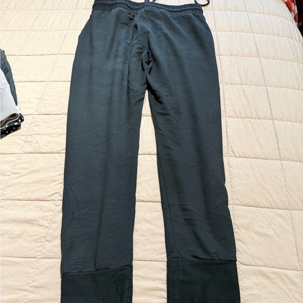 Free People Men's Black Knit Jogger Pants with Drawstring
